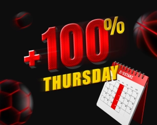 100% SPORTS BETTING BONUS EVERY THURSDAY